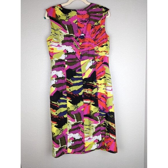 Sharon Young Quirky Artsy Office Career Pockets shift LBD Dress 10 - Picture 5 of 10